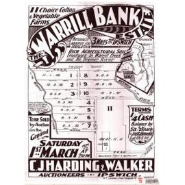 Warrill Bank Estate map, Yamanto, Ipswich,1924