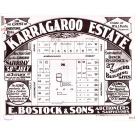 Karragaroo Estate map, Eastern Heights, Ipswich, 1921