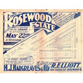 The Rosewood Estate map, Rosewood, 1920