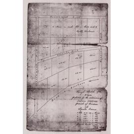 Rough sketch of the plan proposed for the subdivision of section CXXXVIII, Parish of Goodna, into small farms map