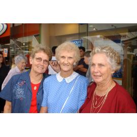 Val Litzow, Fay Wark  and Val Hesse on international women's day, Ipswich, March 2003