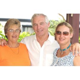 June and Garry Hughes with their daughter Alana Hughes, Ipswich, March 2003