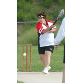 Tangaloomas Vs City Slickers 2nd Division - Lesley Cuthbert in vigoro match, Ipswich, March 2003