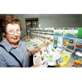 Melbourne visitor Shirley Ramsay at the Ipswich Visitor Information Center, Ipswich, March 2003