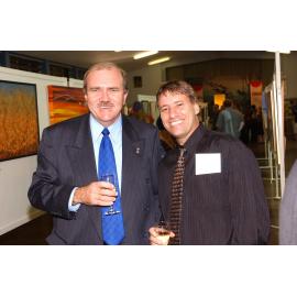 Paul Casos and Peter Rea at the Ipswich Art Awards, Ipswich, April 2003