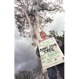 Vicki Hickling advocating for environmental protection, Ipswich, April 2003