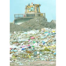Swanbank Thiess landfill filled with rubbish, Ipswich, April 2003