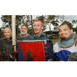 Members of the Society of Creative Anachronism at a youth week festival, Ipswich, April 2003