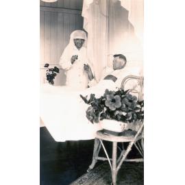 Nurse with patient George Zerner at Marburg Private Hospital, 1930s