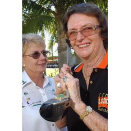 Two unidentified women at a golf club, Ipswich, April 2003