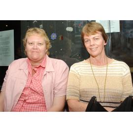 Kathryn Rodgers and Sue Ellis attending the Ipswich Poetry Feast, Ipswich, April 2003