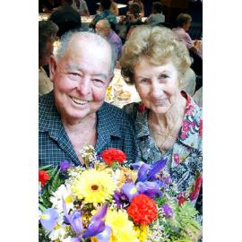 Norm and Connie Abraham celebrating their wedding anniversary, Ipswich, November 2003