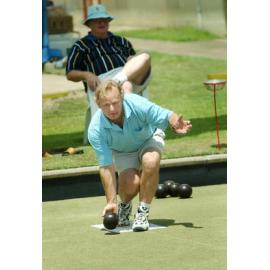 Peter Whitaker at the North Ipswich Bowls Club fundraiser for the Ipswich Hospice, Ipswich, November 2003
