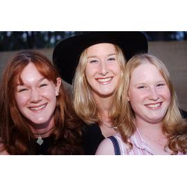 Sam Fraser, Katheryn Usher and Alison Fraser at the West Moreton Anglican College's rodeo event, Ipswich, November 2003