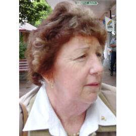 Dianne participating in a vox pop, Brassall, August 2003