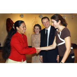Rachel Nolan, MLA, Mayor Paul Pisasale, with two unidentified women, Ipswich, August 2003