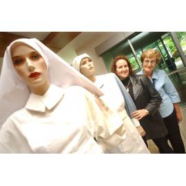 Rebecca Helland with her mother, Lyn Fields at Ipswich General Hospital on nurses week, Ipswich, May 2003