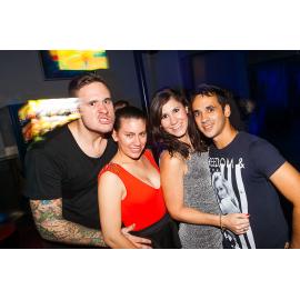 Mitch Finch, Jayde Finch, Jenna Heene and Ryen Munro at Cocktails Nightclub, Ipswich, January 2013