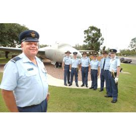 Flight Lieutenant Ken Brandes, Warrant Officer Mark Merrell, Cadet Under Officer Nick Barry, Cadet Tristan Williams, Corporal Emily Crompton, Leading Cadet Spencer Levers, and Cadet Under Officer John Fisher, Amberley, May 2003