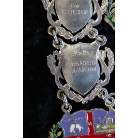 Shield for 3rd Mayor of Ipswich Francis North, close-up of the Ipswich Mayoral Chains of Office, in use since 2010 