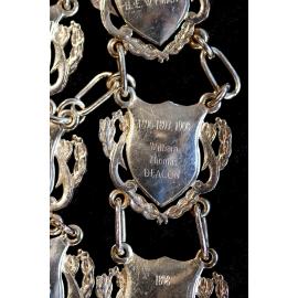 Shield for 20th Mayor of Ipswich William Thomas Deacon, close-up of the Ipswich Mayoral Chains of Office, in use since 2010 