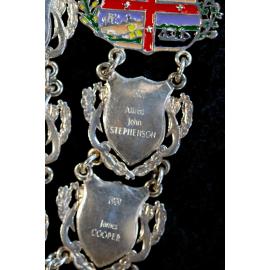 Shield for 29th Mayor of Ipswich Alfred John Stephenson, close-up of the Ipswich Mayoral Chains of Office, in use since 2010 