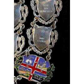 Shield for 30th Mayor of Ipswich James Cooper, close-up of the Ipswich Mayoral Chains of Office, in use since 2010 