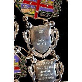 Shield for 34th Mayor of Ipswich Rockley Battye, close-up of the Ipswich Mayoral Chains of Office, in use since 2010 