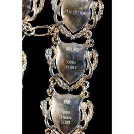 Shield for 41st Mayor of Ipswich Oliver Perry, close-up of the Ipswich Mayoral Chains of Office, in use since 2010 