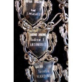 Shield for 50th Mayor of Ipswich Andrew F. Antoniolli, close-up of the Ipswich Mayoral Chains of Office, in use since 2010 