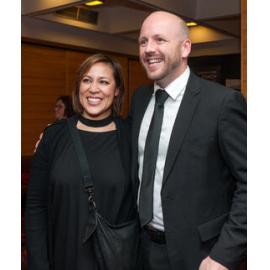 Kate Ceberano with an attendee at The Mayor's Command Performance, part of Heart and Soul: Celebrating 40 years of the Ipswich Civic Centre, July 2015