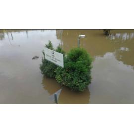 Drone image of the Bremer River in flood, Ipswich, March 2025