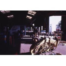 Interior of Moreton Shire Council workshop, Yamanto, c.1987