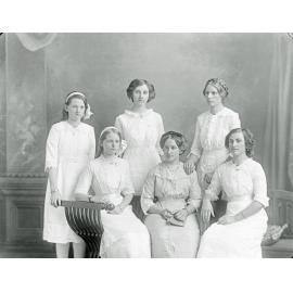 Unidentified group of women and girls, Ipswich, early 1900s