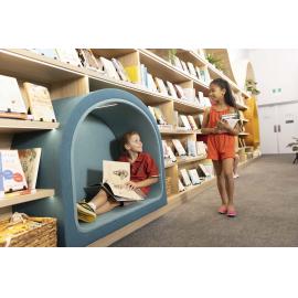 Marketing images for the launch of Ipswich Children's Library, 2021