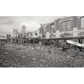 Aftermath of the Reid's (Cribb & Foote) fire, Bell Street, Ipswich, August 1985