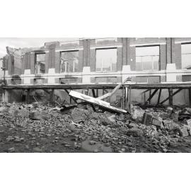 Aftermath of the Reid's (Cribb & Foote) fire, Bell Street, Ipswich, August 1985