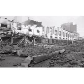 Aftermath of the Reid's (Cribb & Foote) fire, Bell Street, Ipswich, August 1985