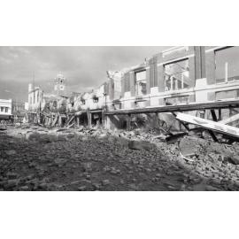 Aftermath of the Reid's (Cribb & Foote) fire, Bell Street, Ipswich, August 1985