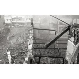 Aftermath of the Reid's (Cribb & Foote) fire, Bell Street, Ipswich, August 1985