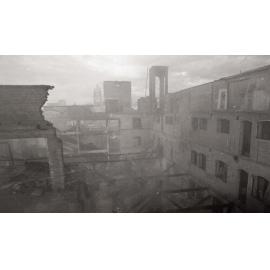 Aftermath of the Reid's (Cribb & Foote) fire, Bell Street, Ipswich, August 1985