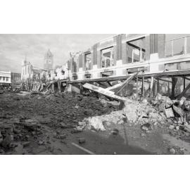 Aftermath of the Reid's (Cribb & Foote) fire, Bell Street, Ipswich, August 1985