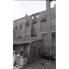 Aftermath of the Reid's (Cribb & Foote) fire, Ipswich, August 1985