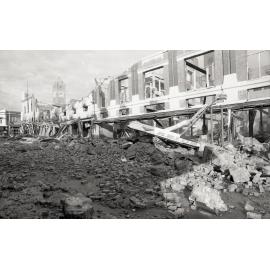 Aftermath of the Reid's (Cribb & Foote) fire, Bell Street, Ipswich, August 1985
