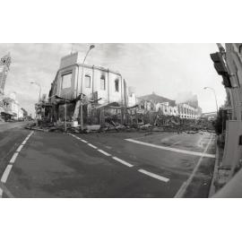 Aftermath of the Reid's (Cribb & Foote) fire, Bell Street, Ipswich, August 1985