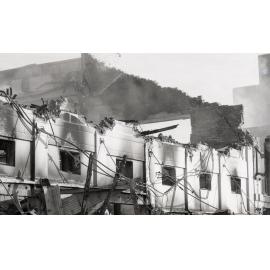 Aftermath of the Reid's (Cribb & Foote) fire, Bell Street, Ipswich, August 1985