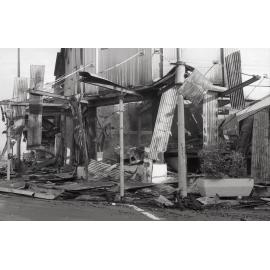 Aftermath of the Reid's (Cribb & Foote) fire, corner of Brisbane and Bell Streets, Ipswich, August 1985