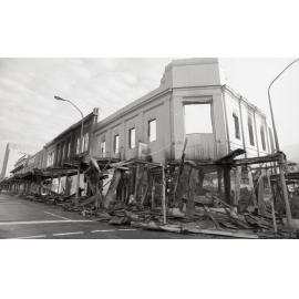 Aftermath of the Reid's (Cribb & Foote) fire, Brisbane Street, Ipswich, August 1985