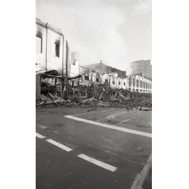 Aftermath of the Reid's (Cribb & Foote) fire, corner of Brisbane and Bell Streets, Ipswich, August 1985