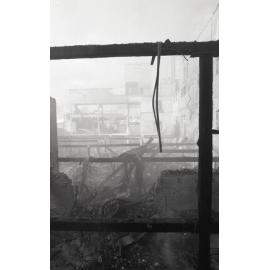 Aftermath of the Reid's (Cribb & Foote) fire, Bell Street, Ipswich, August 1985